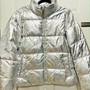 J. Crew Silver Puffer Jacket